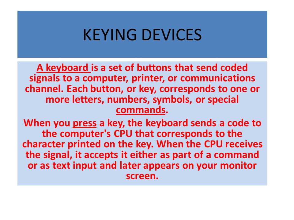 KEYING DEVICES