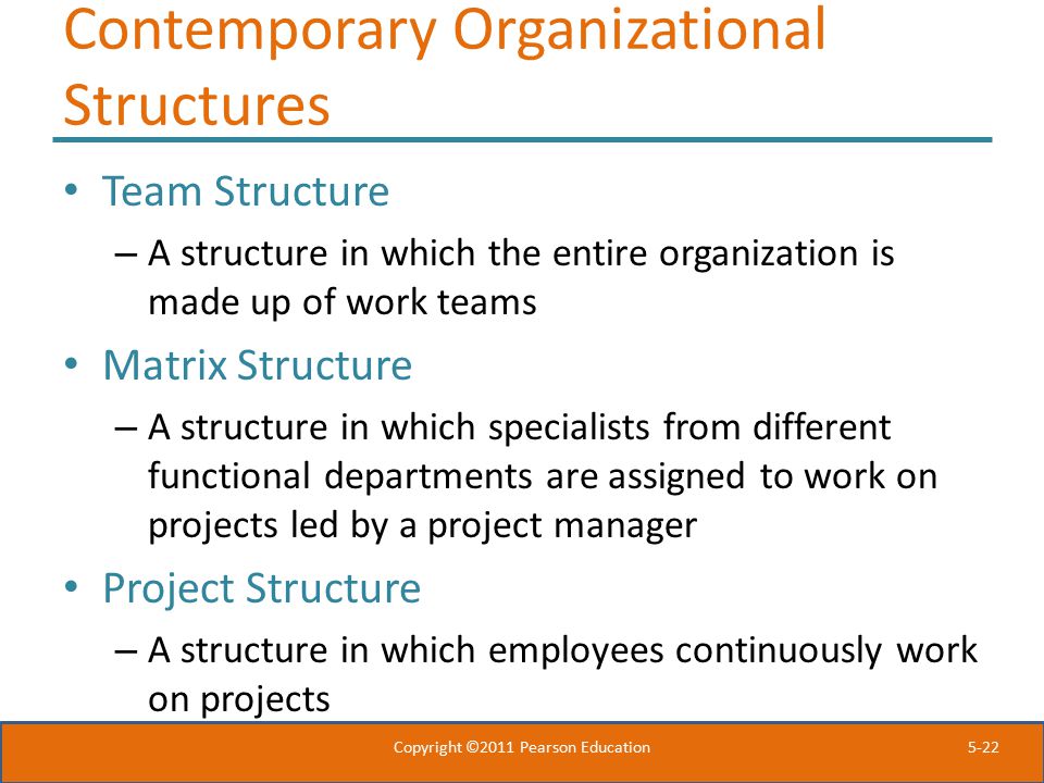 Contemporary Organizational Structures