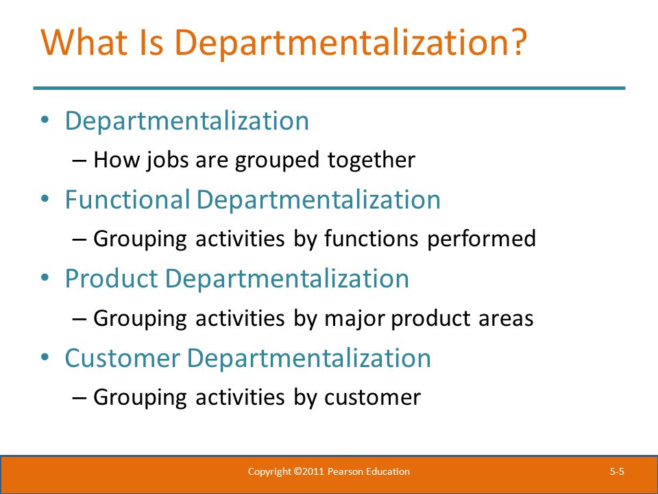 What Is Departmentalization