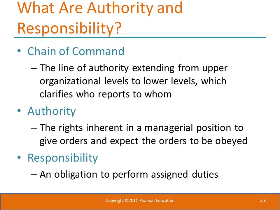 What Are Authority and Responsibility