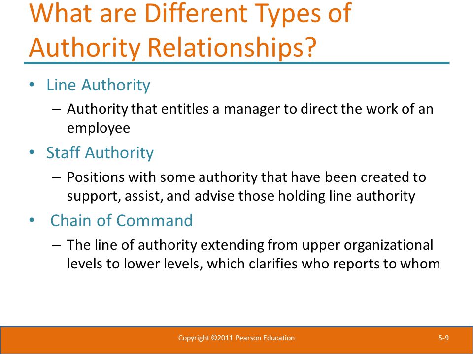 What are Different Types of Authority Relationships