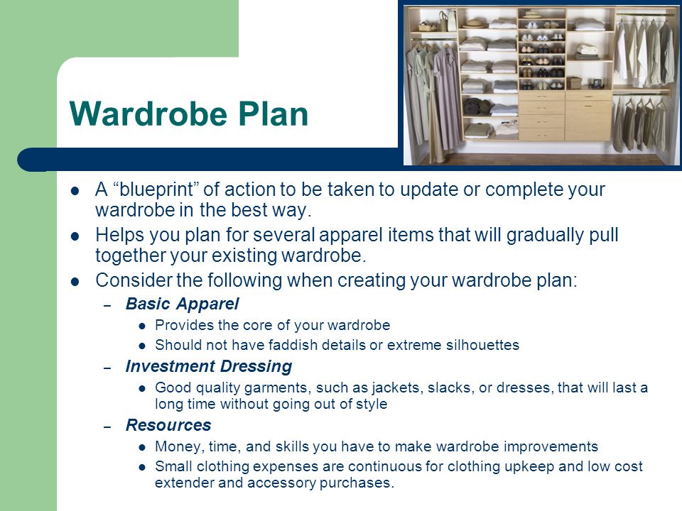Wardrobe Planning Chart