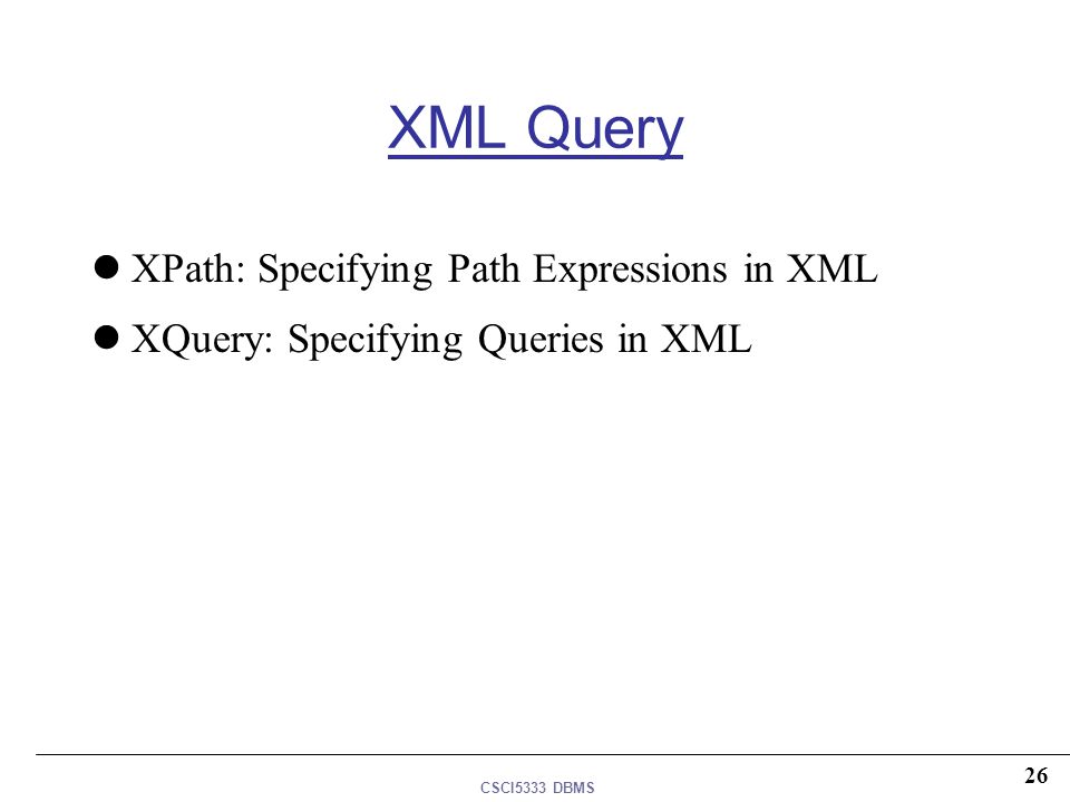 XML Query XPath: Specifying Path Expressions in XML