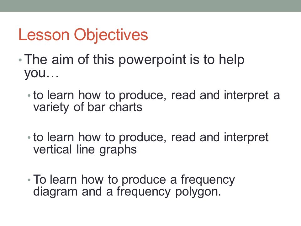 Lesson Objectives The aim of this powerpoint is to help you…
