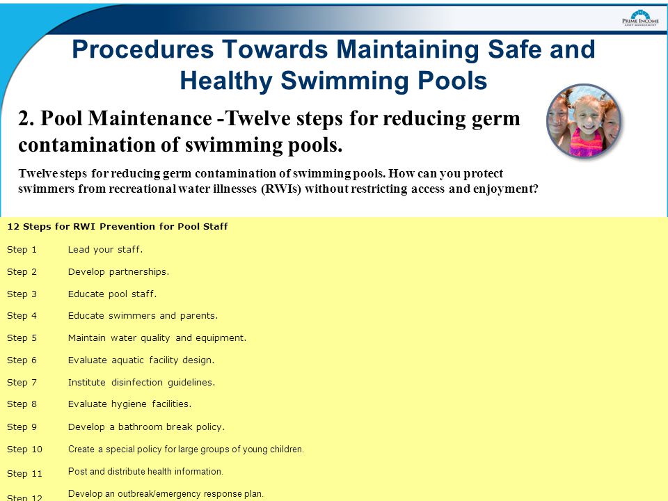 Steps for Healthy Swimming, Healthy Swimming, Healthy Water