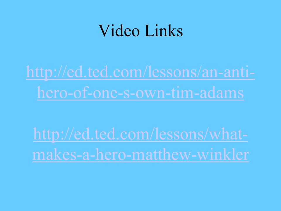 Video Links   ted