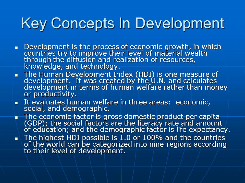 Key Concepts In Development