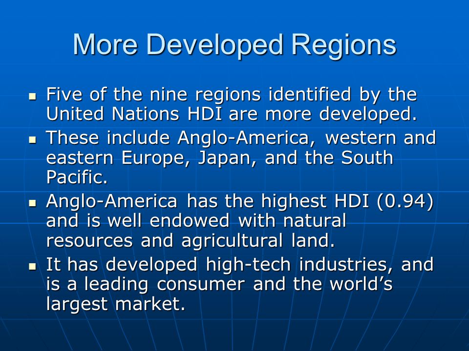 More Developed Regions