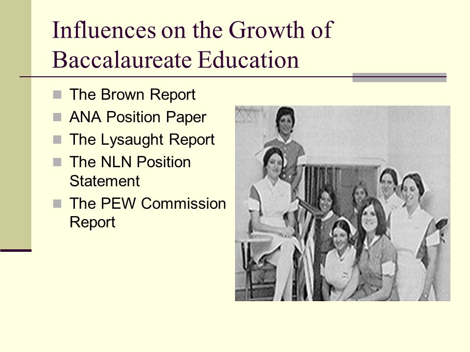 Influences on the Growth of Baccalaureate Education