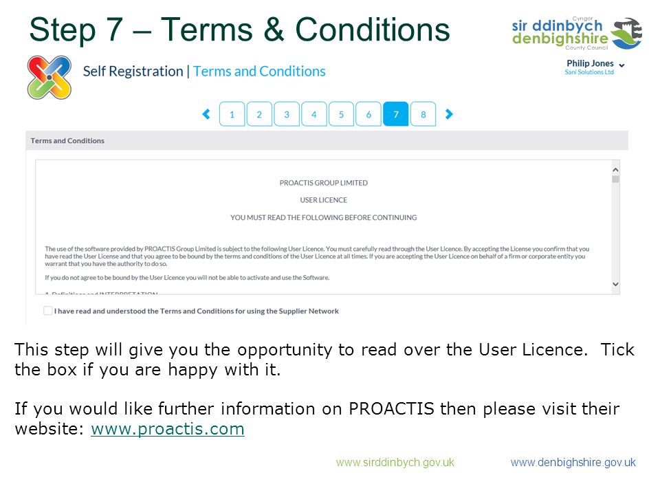 Step 7 – Terms & Conditions
