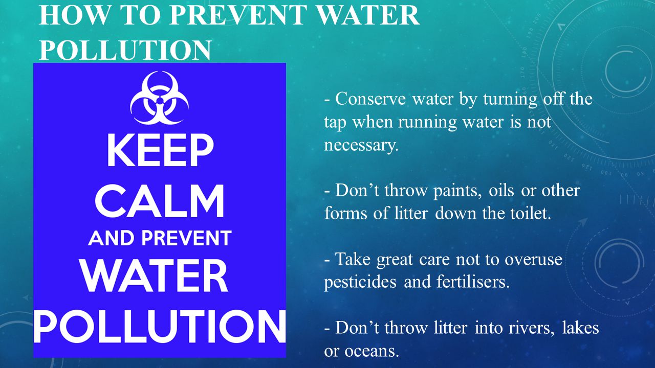 How to prevent water pollution