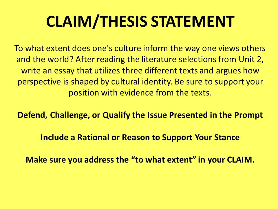 identity thesis statement examples