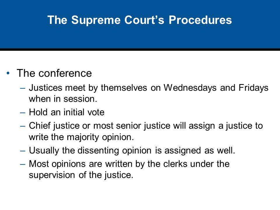 The Supreme Court’s Procedures