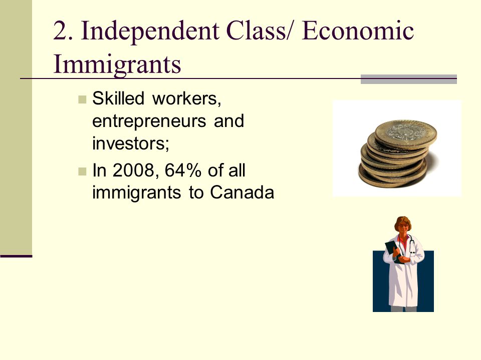 2. Independent Class/ Economic Immigrants