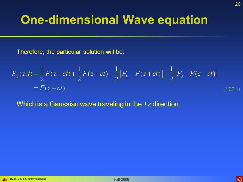 One-dimensional Wave equation