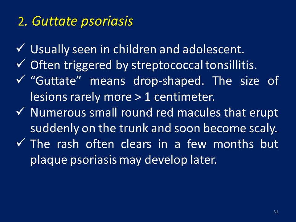 guttate psoriasis definition)