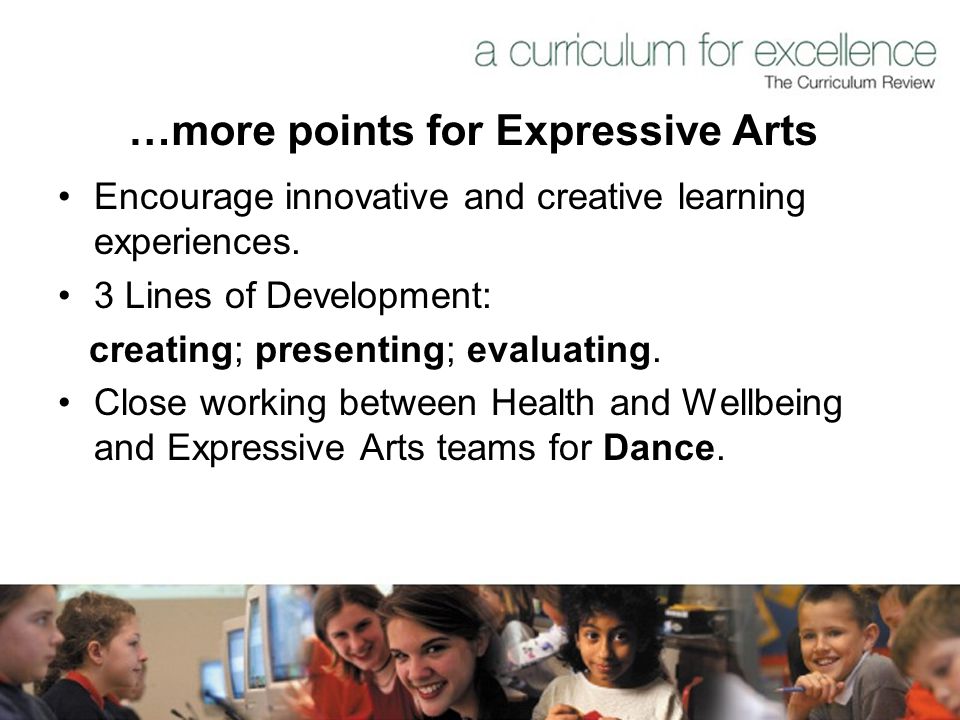 …more points for Expressive Arts