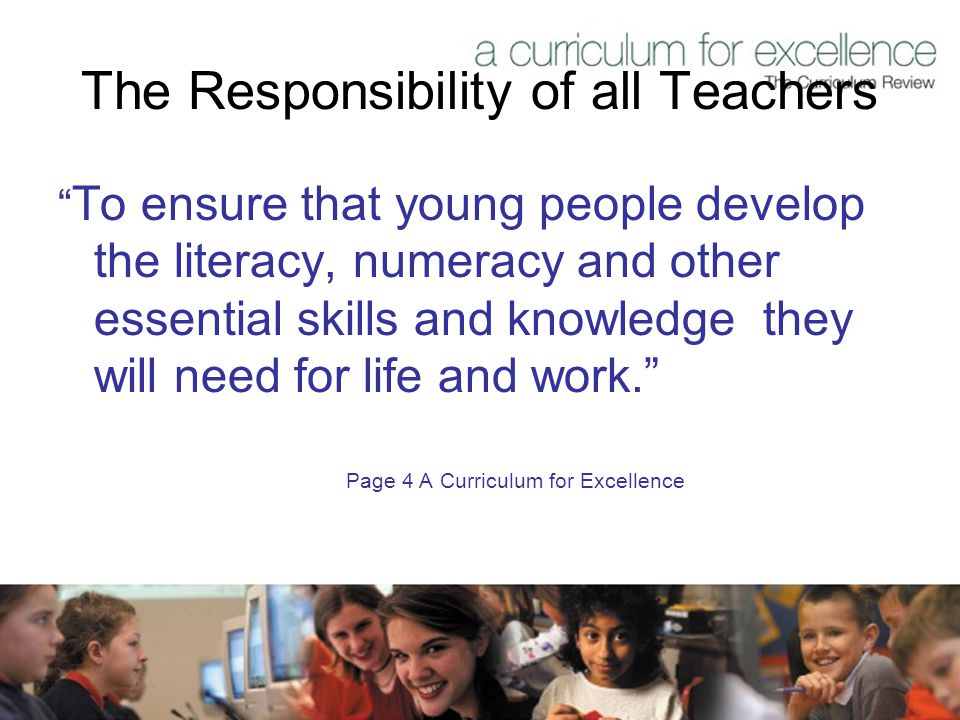 The Responsibility of all Teachers