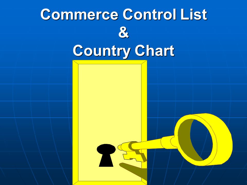 Commerce Control List Country Chart