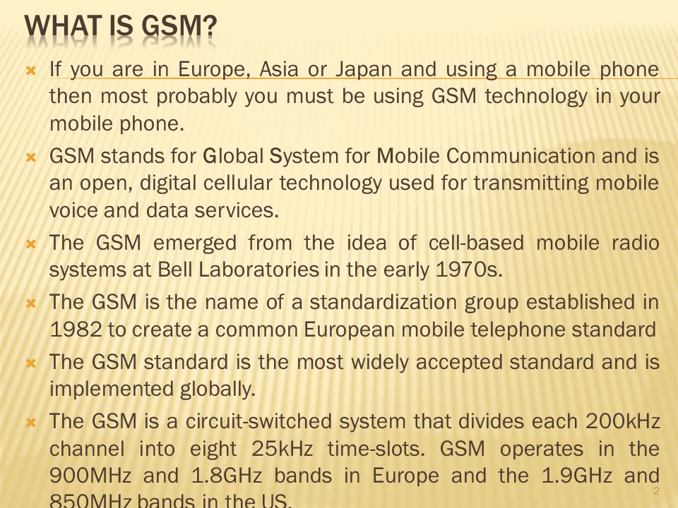 GSM. - ppt video online download