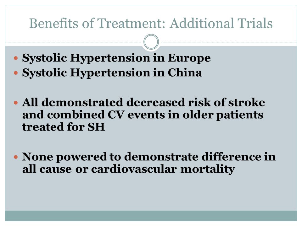 Benefits of Treatment: Additional Trials