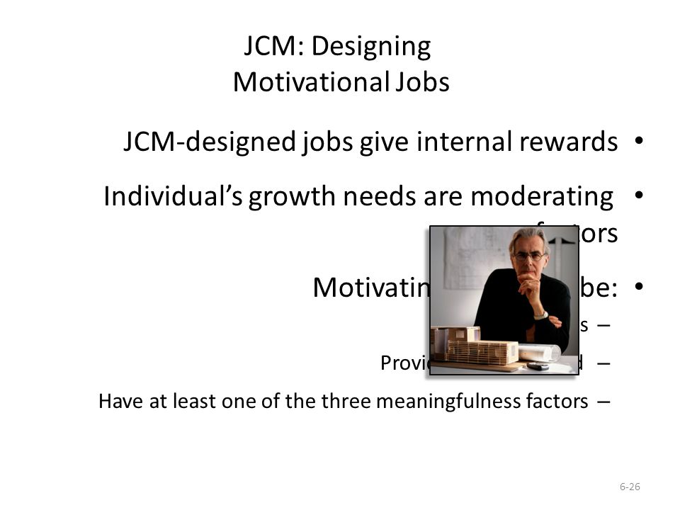 JCM: Designing Motivational Jobs