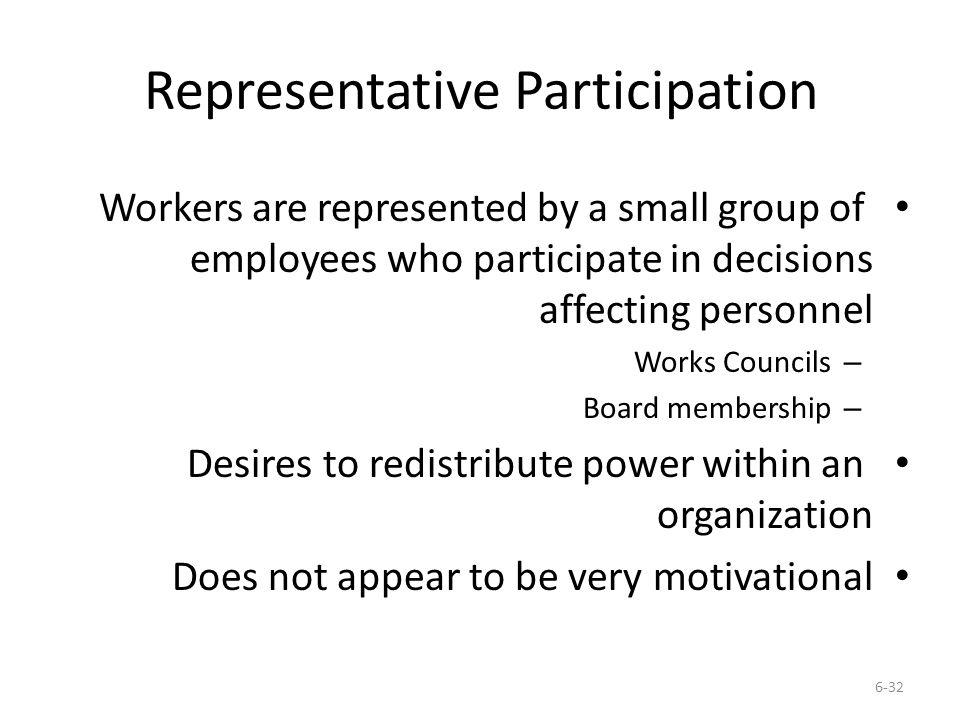 Representative Participation