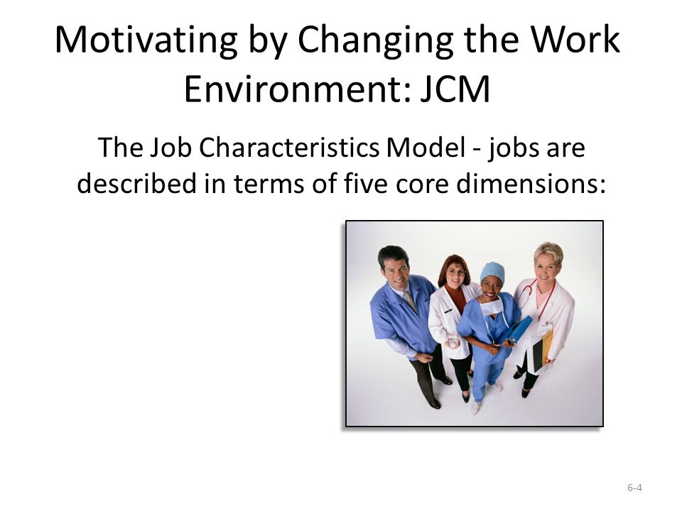 Motivating by Changing the Work Environment: JCM