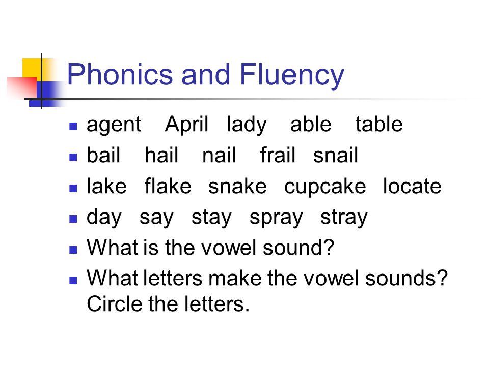 Phonics and Fluency agent April lady able table