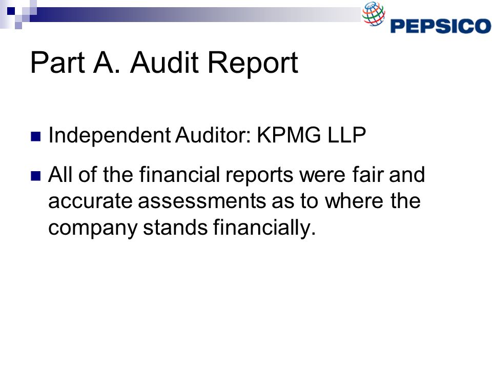 Part A. Audit Report Independent Auditor: KPMG LLP
