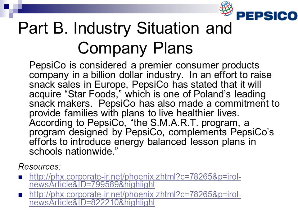 Part B. Industry Situation and Company Plans