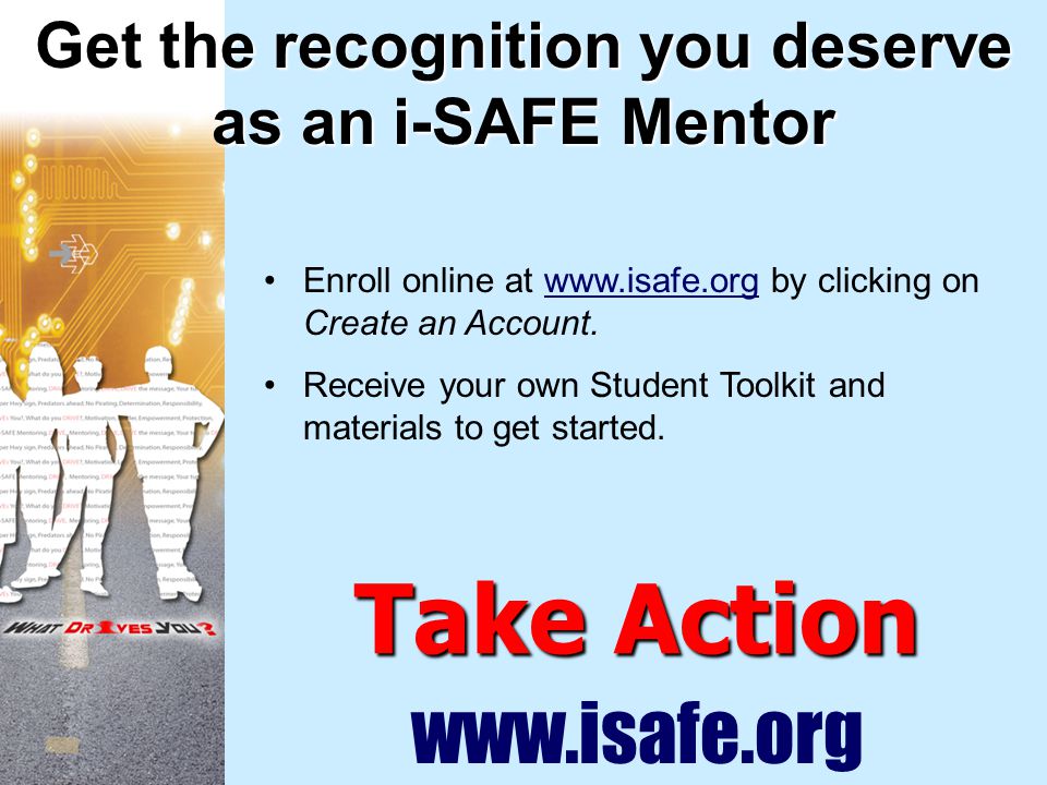 Get the recognition you deserve as an i-SAFE Mentor