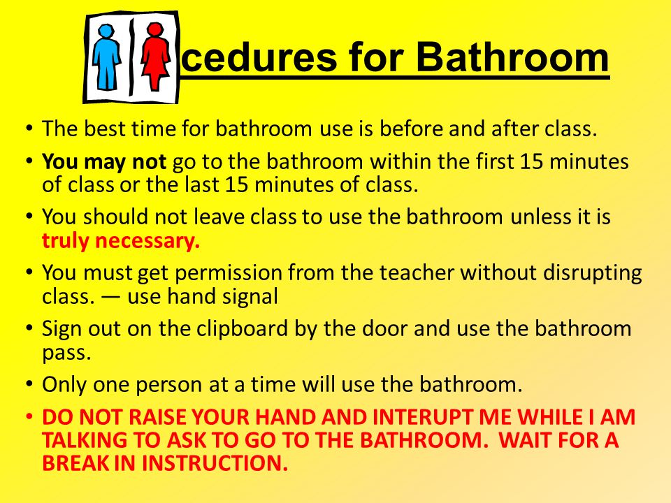 Procedures for Bathroom