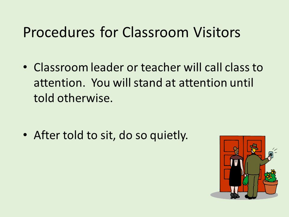 Procedures for Classroom Visitors