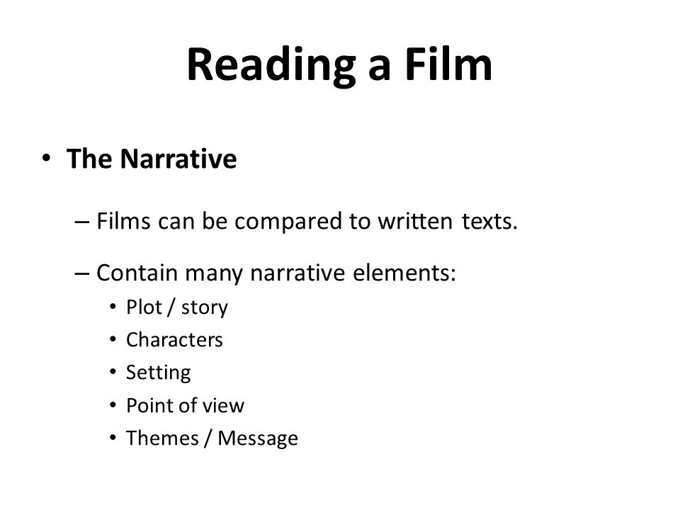 Reading Film Film Analysis Ppt Video Online Download