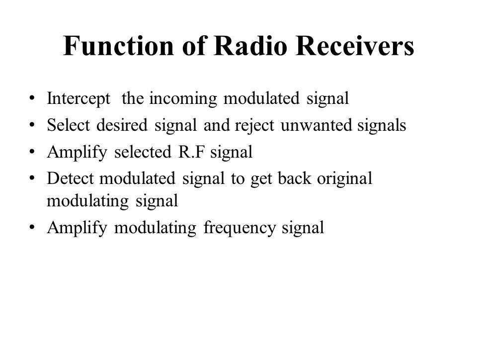 RECEIVERS. - ppt download