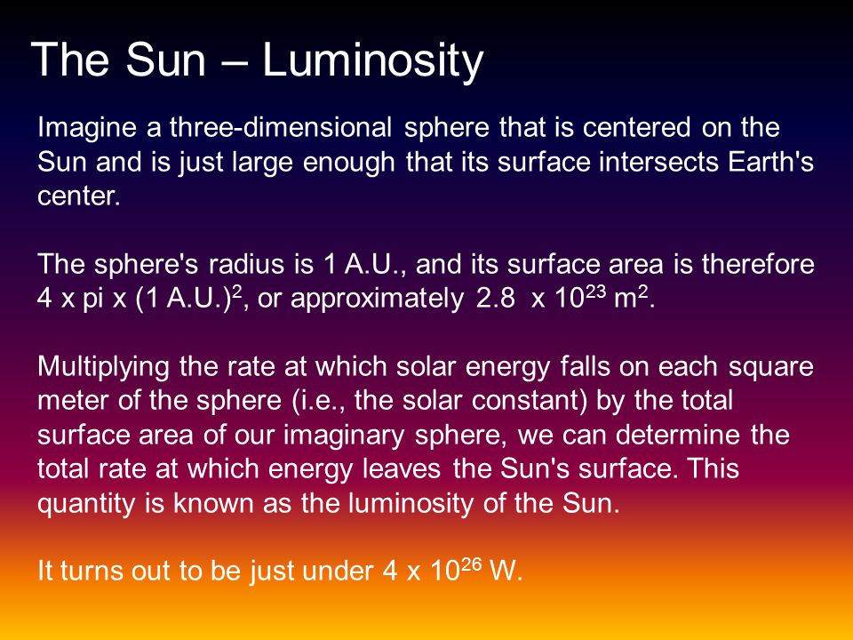 The Sun – Luminosity