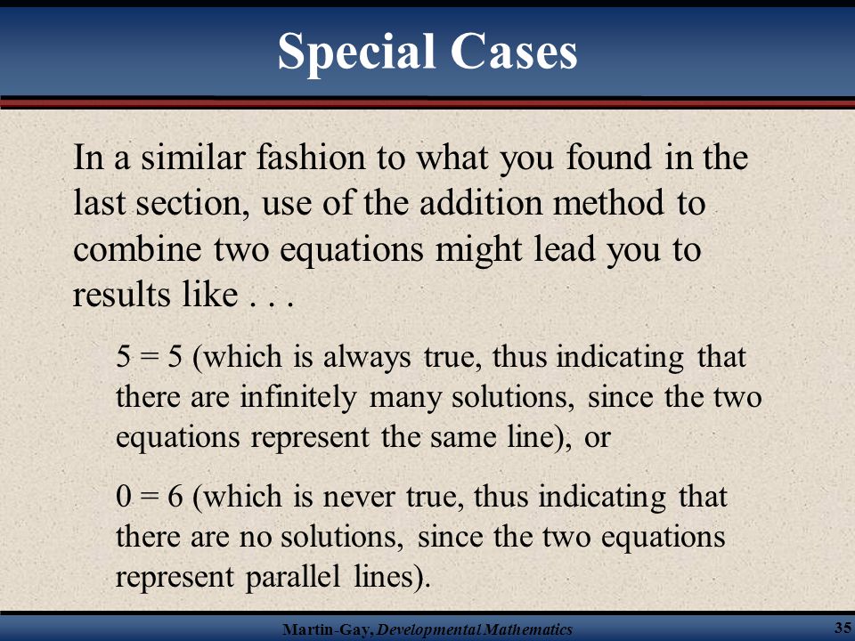 Special Cases