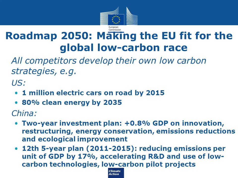 Roadmap 2050: Making the EU fit for the global low-carbon race
