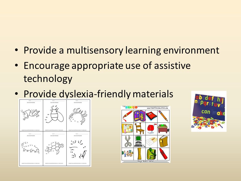Provide a multisensory learning environment