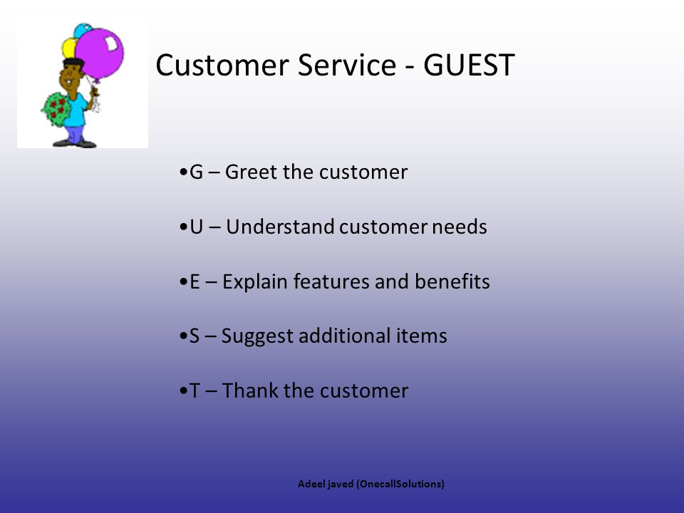 Customer Service - GUEST