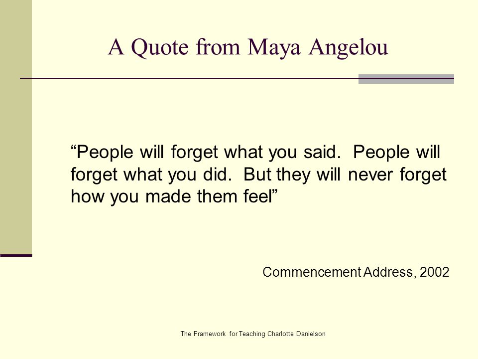 A Quote from Maya Angelou