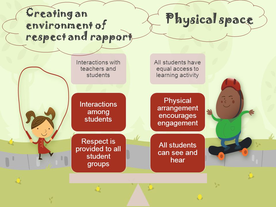 Creating an environment of respect and rapport