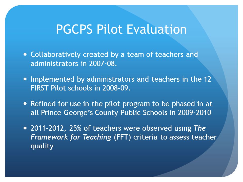 PGCPS Pilot Evaluation