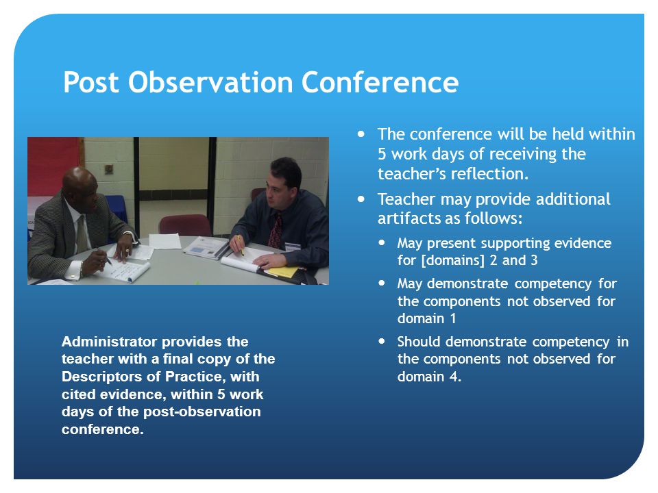 Post Observation Conference