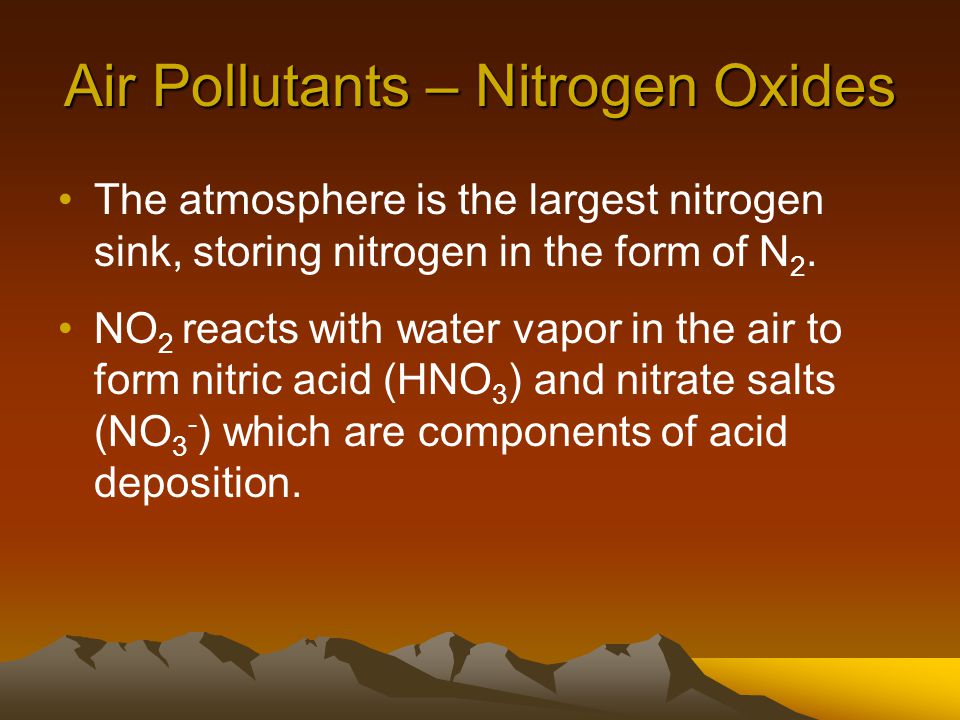 Air Pollutants – Nitrogen Oxides