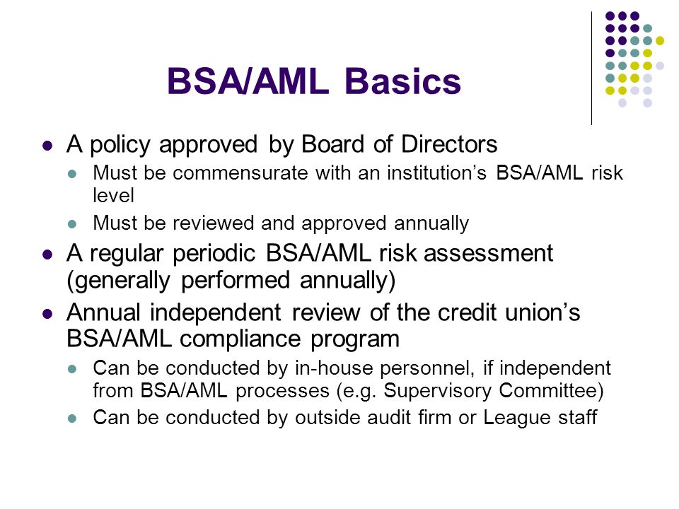 Bank Secrecy Act Anti Money Laundering Program Ppt Video Online Download