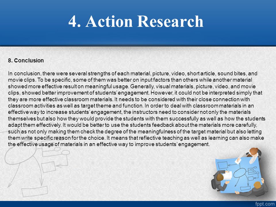 action research conclusion sample