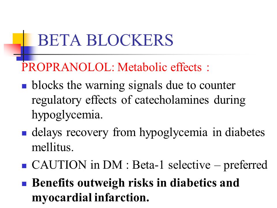 beta blockers cause diabetes)