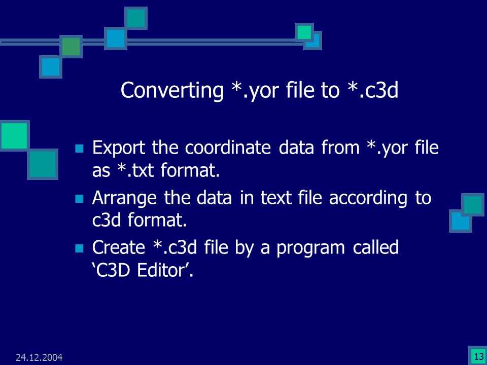 Converting *.yor file to *.c3d
